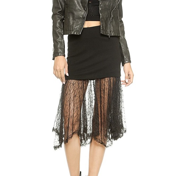 Free People Two for One Black Lace Skirt - Picture 3 of 7